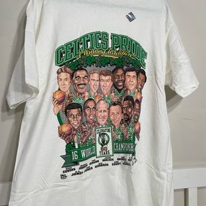 Vintage Boston Celtics 50th anniversary Fruit of the Loom Heavy T shirts.